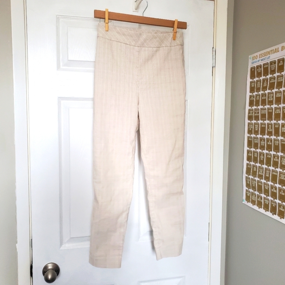 7. Jules and Leopold cream plaid pants